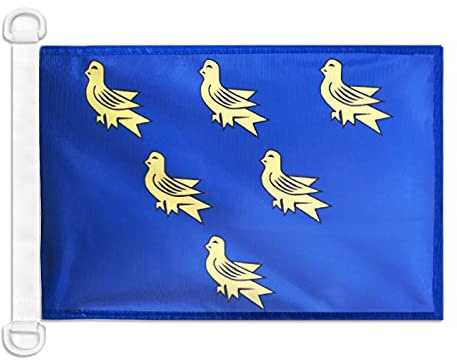 AZ FLAG Sussex county Boat Flag 45x30 cm Mesh Polyester Plastic Rings | Outdoor and marine use 12x18 in boat flag weather resistant with double stitched seams and reinforced edges