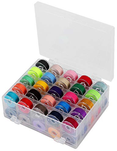 Nähgarn Set, 50 Stück Spulen Unterfaden Nähfaden Nähmaschine Anfänger Nähset Nähmaschinengarn Nähmaschinenspulen Nähmaschinen Kit Vorgewickelte Sewing Thread Mit Weiß Kunststoffbox Für Polyesterfaden