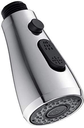 Grifo de cocina con boquilla de 2 funciones, mezclador extraíble, aspersor, cabezal de ducha extraíble, repuesto para cocina (61004)