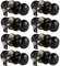 Probrico Black Passage Door Knobs, Stainless Steel Interior Door Knobs, Keyless Door Knobs for Hallway, 8 Pack