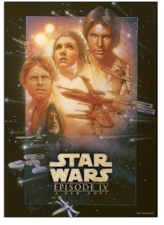 Displate Star Wars Metallposter - Episode IV: A New Hope - Geschenk, Deko, Movie Poster 67.5 cm x 48 cm