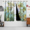 Gardinen Wald, Uiiooazy Vorhänge Boho Style Tropische Grün Blätter Pflanzen Thermovorhang Blickdicht Polyester Vorhang Verdunkelungsvorhäng mit Ösen für Schlafzimmer Wohnzimmer Kinderzimmer, 140x245cm