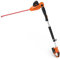GARCARE Taille-haie électrique télescopique sans fil longue portée 20 V 4,0 Ah Batterie Li-ion Lame de coupe 45,7 cm, espace de coupe de 16 mm avec perche d'extension