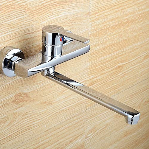 Wasserhähne, Badezimmer-Wasserhähne, an der Wand montierte Wannenfüller-Mischbatterie in der Wand, lange Mund-Küchenarmaturen, kalte Wärmehähne, Balkon, Wäsche, Pool, drehbarer Wasserhahn Present