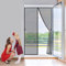 Magnet Fliegenvorhang Balkontür 280x290 cm Fliegengitter Tür Dachfenster Insektenschutz Ohne Bohren für Balkontür Terrassentür Wohnzimmer, 2023-Version, Anthrazit