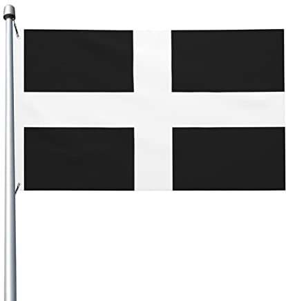 Flagge von Cornwall, 90 x 150 cm, für den Außenbereich, Dekoration, leichtes Banner, für Zuhause, Party, Hof, 3 x 5 Flaggen