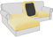 Sofa Sitzkissenbezug, Samt Stretch Bezug für Sofa Sitzkissen, Elastische Couchüberzüge, Sofasitzbezug Schonbezug Ersatz für einzelne Kissen (2-Sitzer,Gelb)