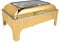 Chafing Dish Hydraulic Glass Cover Buffet Stove - 9L Gold Stainless Steel Heating Square Heat Preservation Stove for Hotels, Restaurants, Parties