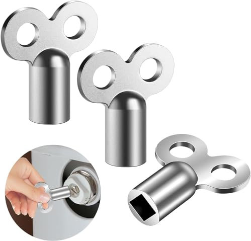 3 pcs Radiator Bleed Key,Radiator Valve Key for Bleeding and Venting Air Vent Valve Durable Key Plumbing Valve Key for Radiators and Faucets Accessories 5mm