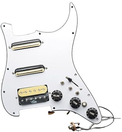 BABYCE Prewired Schlagbrett Beladenes E-Gitarre Mit Single-Cut-Verkabelung, Vorverkabeltem Schlagbrett, SSH-Gitarren-Schlagbrett, Schlagplattenbaugruppe