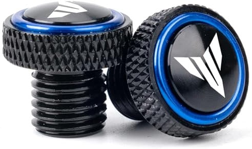 ZESIDIMO M10 * 1,25 Spiegel Lochstopfen Schrauben Bolzen CNC Motorrad Zubehör Spiegelschrauben Für Yamaha MT 07 09 10 MT07 MT09 SP MT10 FZ09 FZ07 (Blau)