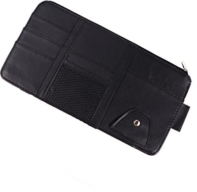 CLISPEED Organizer Sun Catcher for Car Auto Visor Holder Car Accessories Cell Phone Holder Interior Accessories Car Visor Cars Sun Visor Storage Bag Storage Folder Pu Leather Automatic