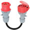 Diealles Shine® CEE Adapter, 32A(22KW) Stecker auf 16A(11KW) Kupplung, 5-polig, 400V, Länge 50 cm, Schutzart IP44, Geeignet für Industrie, Werkstätten, Baustellen, Landwirtschaft, Märkte, Handwerk