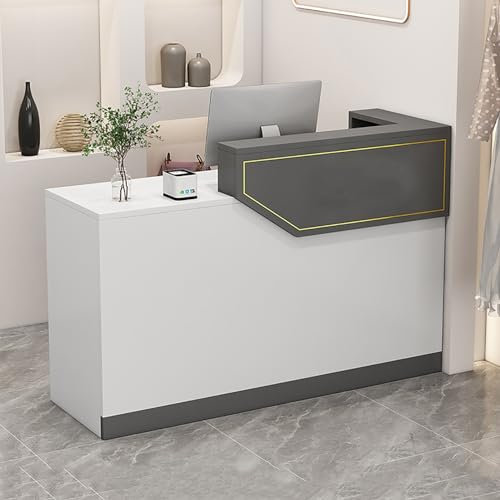 Empfangstheken, Rezeptionstheken Mit Schubladen, Empfangstresen, Laden-Theke Verkaufstheke Verkaufstisch, Büromöbel, Rezeptionsmöbe, Für Salon Empfangsraum Kasse, Lobby(Color:A-1,Size:120x45x100cm)