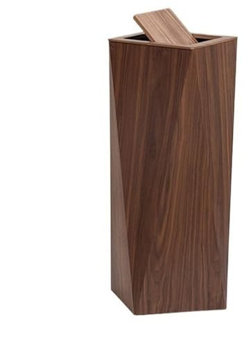 Bote de basura Wfxjyg2223 creativo en forma de rombo con tapa abatible, cesto de basura de madera Bruin con cubo interior, capacidad de 4.75 galones para sala de estar, dormitorio y baño