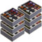 Lifewit 6 Stück Socken Unterwäsche Schubladen Organizer,24 Zellen Ordnungssystem Kleiderschrank Schrank Organizer,Wickelkommode Organizer Aufbewahrungsboxen für Kleidung Unterwäsche, Krawatten, Grau