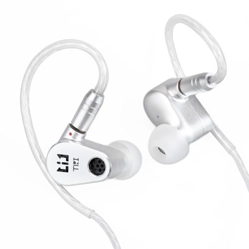 keephifi TRI Draco in Ear Monitor Headphones, CNC Aluminum Alloy Shell Wired Earbuds, IEM Headphones, 4-core OFC Silver-Plated Cable Earphones, Equipped with Three Ear Tips with Different Frequencies