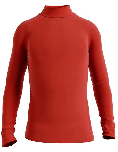 STEXFIT - Lupetto Bambino Rosso in Cotone di Alta qualità - Lupetto Bambino Manica Lunga Caldo e Morbido, Maglia Lupetto Bambino Ideale per Il Freddo Invernale - Taglia 6/7 Anni