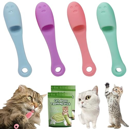 Cat Chin Scrubber, Cat Chin Brush, Silicone Scrubber For Cats Chin, Cat Chin Brush Cleaner, Finger Brush Silicone Pet Toothbrush, Silicone Brush For Cats Chin Cleaning Tool(I)