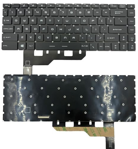 WFSZBP New Colorful Backlit Keyboard Replacement for MSI GS66 Stealth GE66 Raider GP66 MS-16V1 MS-16V2 MS-16V3 MS-1541 MS-1542 US Layout Keyboard with Per-Key Colorful Backlight