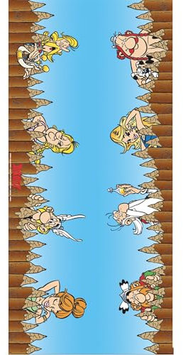 Tischläufer, Stoff, Asterix, 3 m, mehrfarbig