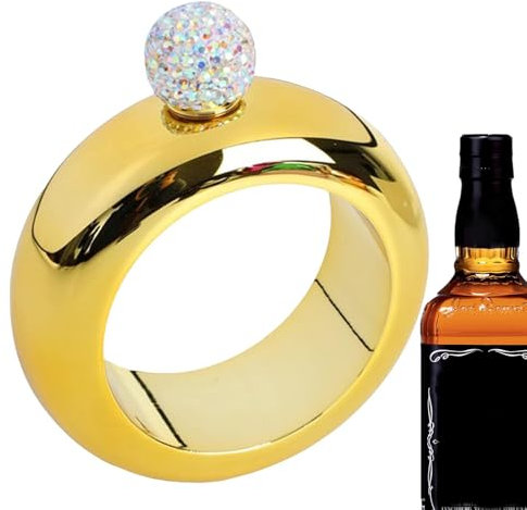 Pulsera petaca de acero inoxidable con pulsera y brazalete para clubes, festivales de música, bares, fiestas, whiske