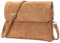Toptime Kleine Umhängetasche Damen, Wildleder Handy Tasche Zum Umhängen, Braun Tasche Klein mit Verstellbarer Schultergurt, Crossbody Bag mit Reißverschluss, Schultertaschen Damen für Reisen Einkaufen