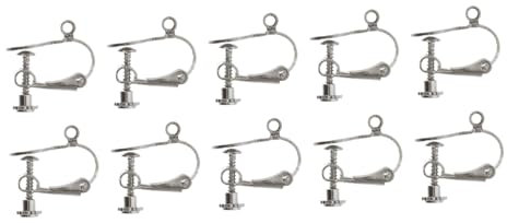 Ipetboom 10pcs DIY Earring Converters Clip Earring Clamps Accessories for Ear Studs Parts for Making Clip for Women and Girls