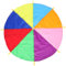 YARNOW Regenbogen-Regenschirm-Spiel-Requisiten Fallschirm Trampolin Zeltabdeckung Weihnachts-Fallschirm- Kleiner Fallschirm für Stoff