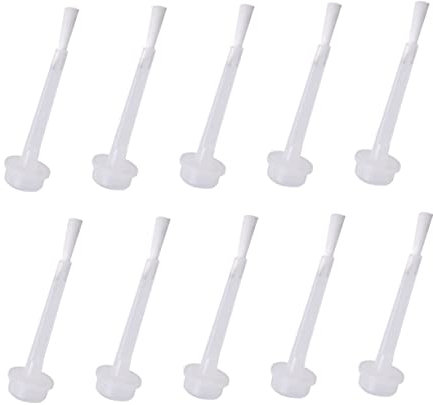 SAFIGLE 100pcs Nail Varnish Replacement Liquid Brush White Hair Nail Dipping Powder Liquid Brush Kit for Professional Art and Salon Use