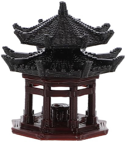 BESTonZON Pavillon Miniature Chinois Décoratif Statue De Jardin Modèle De Pavillon Ornement pour Bonsaï Et Aquarium