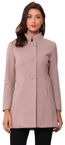 Allegra K Regular Reefer Femme (lot de 1) | Caban chaud et décontracté, vêtement d'extérieur polyvalent pour le bureau, coupe ample et décontractée, col montant élégant