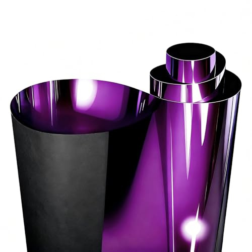 Blueshyhall Autofolie Lila Glänzend, Car Wrapping Folie Metallic Hochglanz mit Schimmer, Auto Folierung Innen Außen mit Luftkanälen, Tuning Folie Motorrad Fahrrad Ideales-Trauben-Violett (30x152cm)