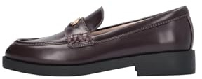 Mocassini Eleganti in Pelle Bordeaux, Scarpe Classiche con Suola Robusta, Design Penny Loafer n.40