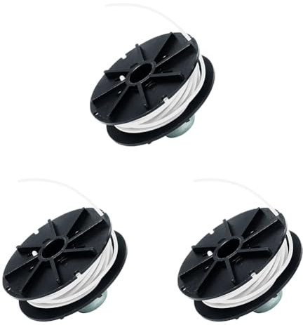 Original Einhell Ersatzfadenspule GC-ET 3023 für Rasentrimmer (passend für Einhell Elektro-Rasentrimmer GC-ET 3023, Tippautomatik, 23 cm Schnittbreite, Länge 6 m) (Packung mit 3)