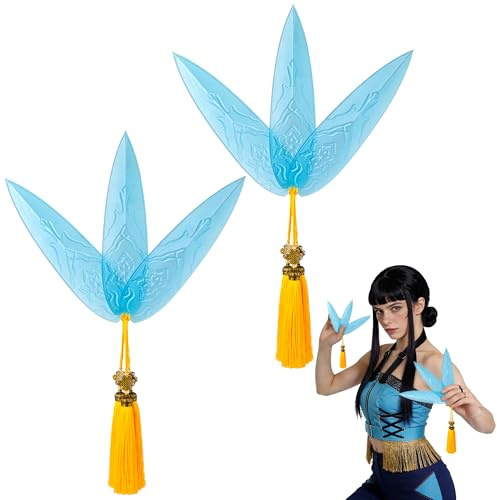 Alaxciax Zoey Weapon, Accesorios de atrezo de plástico con borlas para Disfraces de Anime para Mujeres y Hombres, para Cosplay y Halloween