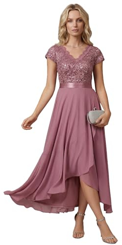 Ever Pretty Kleid Hochzeitsgast Damen Abendkleid Midi Festlich | wedding guest dress,a linie,mit ärmel,elegantes kleid damen cocktail,EE02644