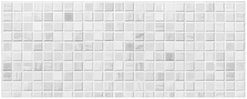 Wallario Memoboard aus Glas mit Motiv, Magnet-Tafel in 32 x 80 cm in Premium Qualität Fliesen im Bad weiß-grau