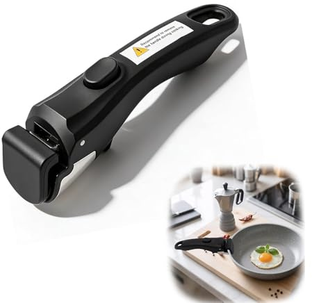 Srvauyea Universal Pot Handle Replacement,Adjustable Tension Removable Pot Grip,Heat Resistant Non Slip Sleeve Removable Pot Handles,for Saucepan Frying Pan Skillet Kitchen.