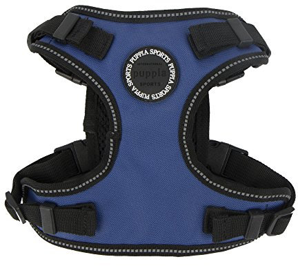 Puppia PLRA-HF9323 Geschirr Trek Safety Harness F, M, royal blau