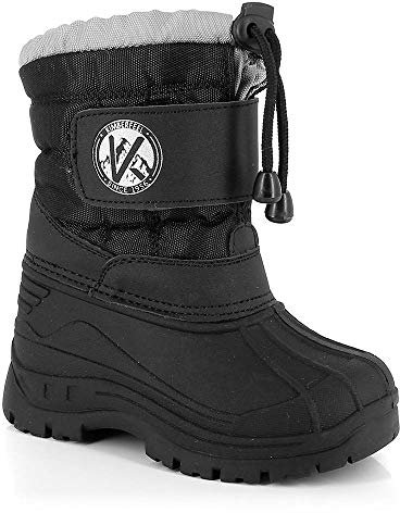 KIMBERFEEL Ferris, Stivali da Neve Unisex-Bimbi 0-24, Nero, 31/32 EU