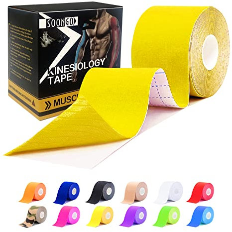 SOONGO Kinesiologie Tape Physio Muskeln Wasserfest Sport Tape Elastische Bandage Gute Hypoallergen
