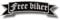 Free biker - Bestickter Aufnäher, patch 30x8 cm
