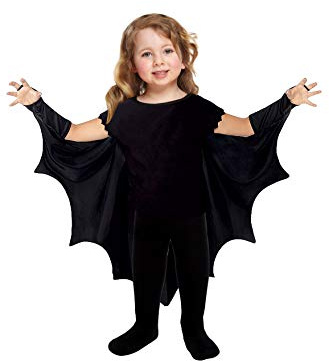 HENBRANDT Toddler’s Bat Cape Costume Accessory for Kids Scary Fancy Dress Outfit Vampire Bat Wings Witch Cape Toddler Size Age 3 Halloween Fancy Dress for Boys and Girls