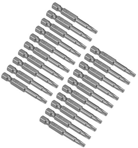 sourcing map 20Stk. 50mm lang 1/4Sechskantschaft T20 Torx Kopf Schraubendreher Bits S2 DE de
