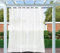 Clothink Outdoor Vorhang Wetterfest Mit Ösen Transparent Sonnenschutz Winddicht Rostfrei mit Ösen für Terrasse Garten Balkon Familienhaushalte einfache Montage farbecht haltbar(254x245cm, 1Stück,Weiß)