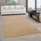Paco Home Teppich Wohnzimmer Schlafzimmer Esszimmer Kurzflor Moderne Optik Einfarbig Pastell, Grösse:240x340 cm, Farbe:Gold