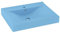 vidaXL Luxus Waschbecken mit Hahnloch Waschtisch Aufsatzwaschbecken Waschplatz Handwaschbecken Aufsatzwaschtisch Matt Hellblau 60x46cm Keramik