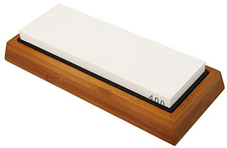 Pierre à aiguiser, couteau en corindon blanc pierre à aiguiser 400 grains couteau à aiguiser pierre à aiguiser couteau aiguiseur cuisine affûtage broyeur ensemble