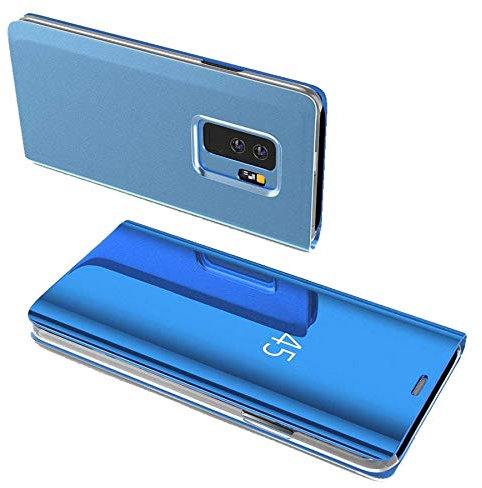 cofi1453® Smart View Spiegel Mirror Smart Cover Schale Etui kompatibel mit iPhone 11 Schutzhülle Tasche Case Schutz Clear Blau